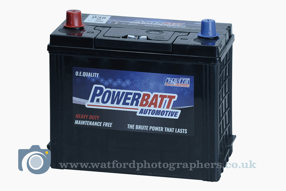 Product photos of batteries by Watford Photographers