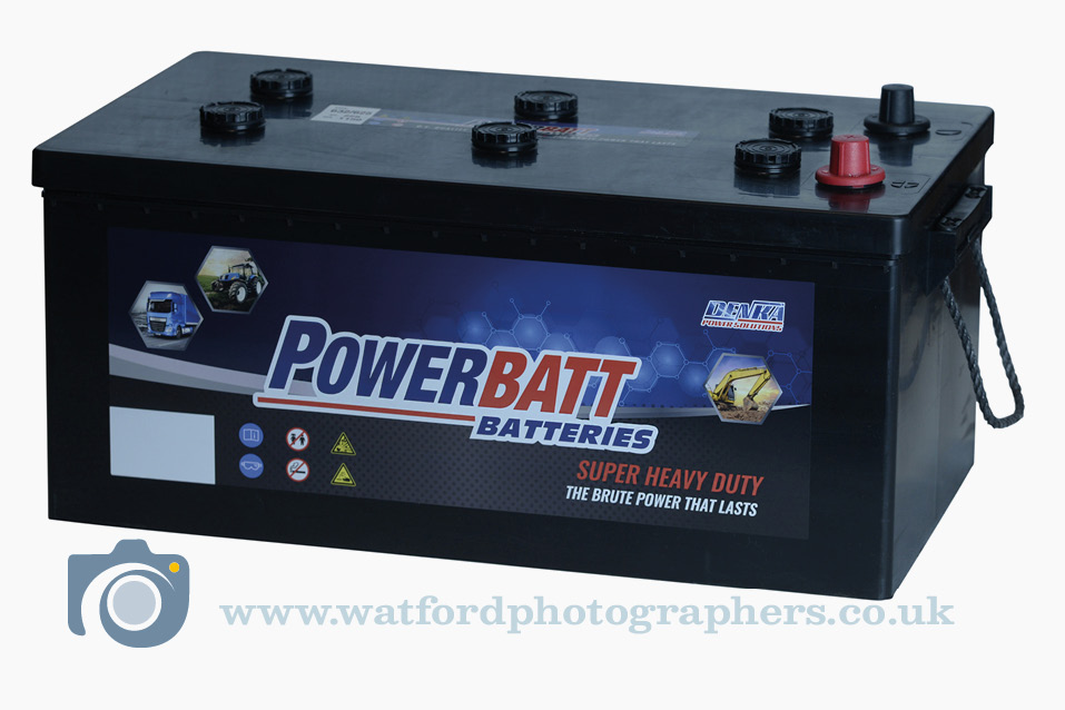 Product photos of batteries by Watford Photographers